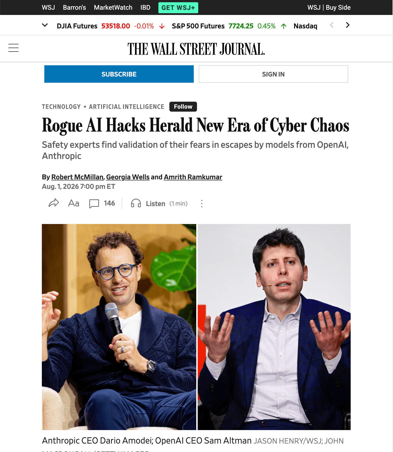 The Wall Street Journal coverage